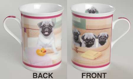 Purely Pugs Mug Bath Time - No Box