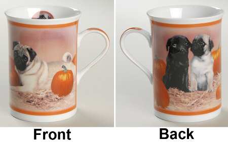 Purely Pugs Mug Pugs N' Pumpkins - No Box