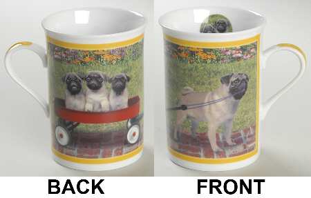 Purely Pugs Mug Hitchin' A Ride - No Box