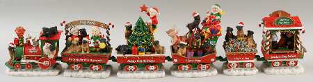 Pug Christmas Figurines Pug Christmas Express - Boxed