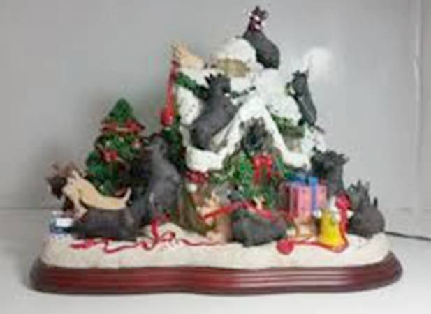 Scottish Terrier Scottie Christmas Sleigh - Boxed
