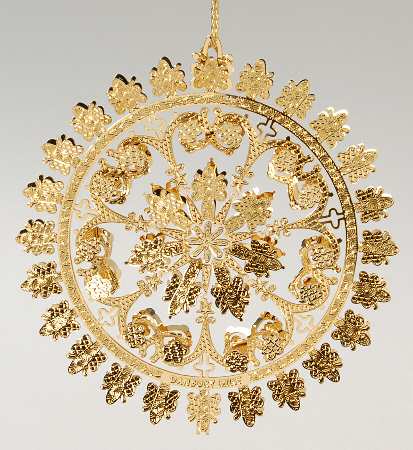 2004 Gold Christmas Ornament Collection Christmas Snowflake - Boxed