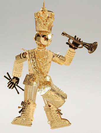 2004 Gold Christmas Ornament Collection Toy Soldier - No Box