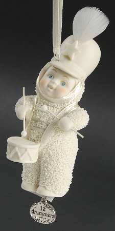 Twelve Days of Christmas-Snowbabies Twelve Drummers Drumming - Boxed