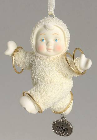 Twelve Days of Christmas-Snowbabies Five Golden Rings - Boxed