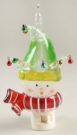 Night Lights Snowman Head Bubblelight - Boxed
