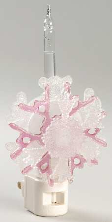 Night Lights Snowflake-Pink - Boxed