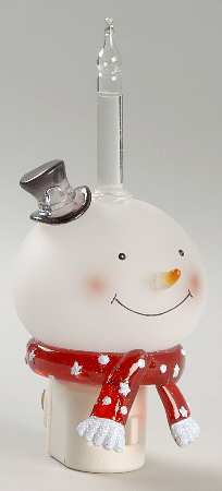 Night Lights Snowman With Scarf - Boxed