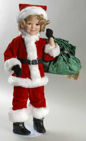 Shirley Temple Christmas Doll Santa's Helper - Boxed