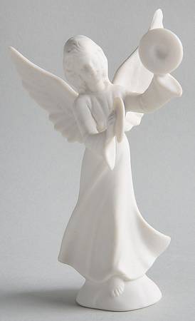 Angel Musicians Bisque Angel With Cymbals - No Box