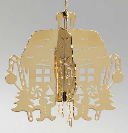 1982 Gold Christmas Ornament Collection Gingerbread House - No Box