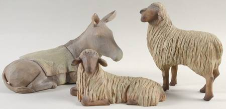 The Christmas Story-Nativity Gentle Animals Of The Stable-3 Piece - Boxed