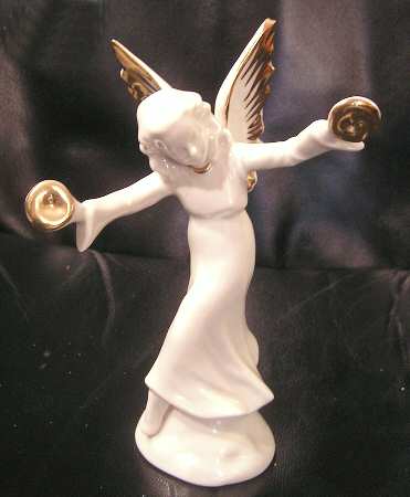 Angel Musicians-Gold Angel With Cymbals - No Box