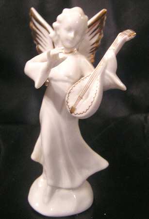 Angel Musicians-Gold Angel With Mandolin - No Box