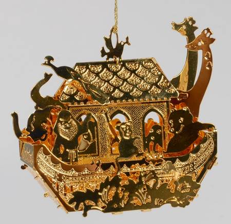 1991 Gold Christmas Ornament Collection Noah's Ark - No Box