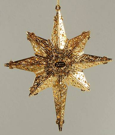 2011 Gold Christmas Ornament Collection Bethlehem Star - No Box
