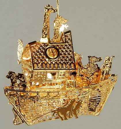 2011 Gold Christmas Ornament Collection Noah's Ark - No Box
