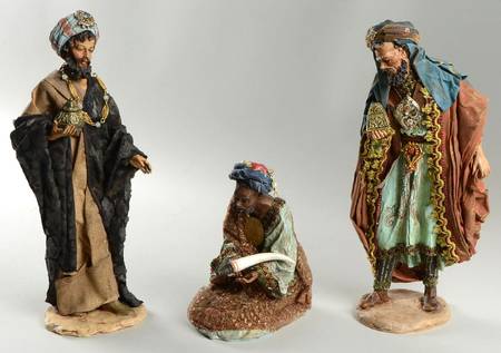 Neapolitan Nativity Three Kings-Boxed Set Of 3 - Boxed