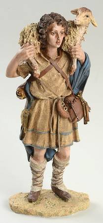 Neapolitan Nativity Boy With Sheep - No Box
