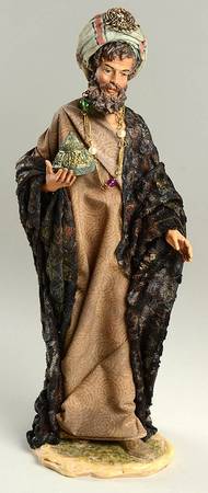 Neapolitan Nativity King Standing-Brown - No Box