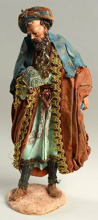 Neapolitan Nativity King-Standing Teal - No Box