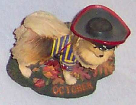 Pomeranian Perpetual Calendar October - No Box