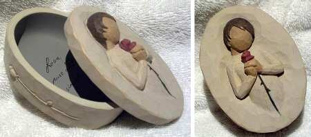 Willow Tree Keepsake Box Loving Angel - No Box