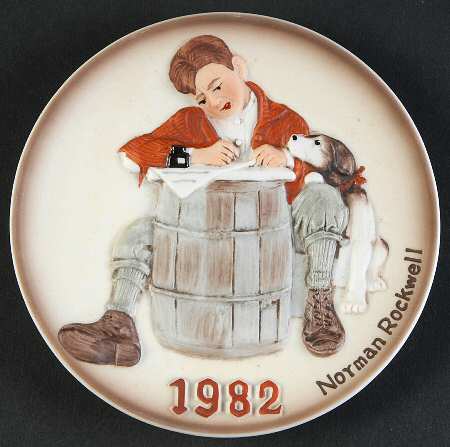 Norman Rockwell I-Mini Plates Love Letter - No Box