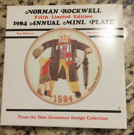 Norman Rockwell I-Mini Plates Big Moment - No Box