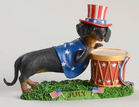 Dachshund Perpetual Calendar July - No Box