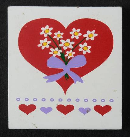 Dachshund Perpetual Calendar Valentine's Day Tile - No Box