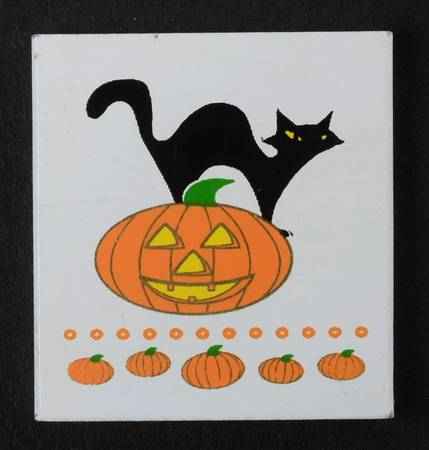 Dachshund Perpetual Calendar Halloween Tile - No Box