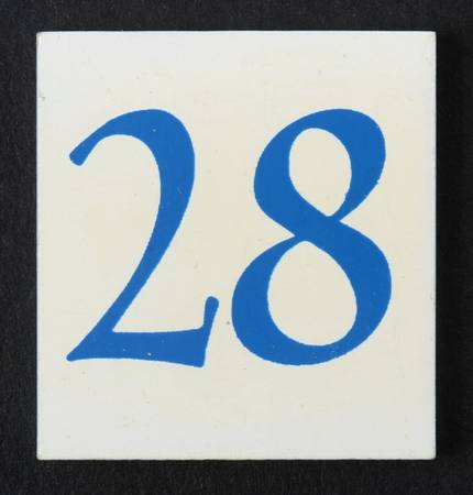 Dachshund Perpetual Calendar # 28 Tile - No Box