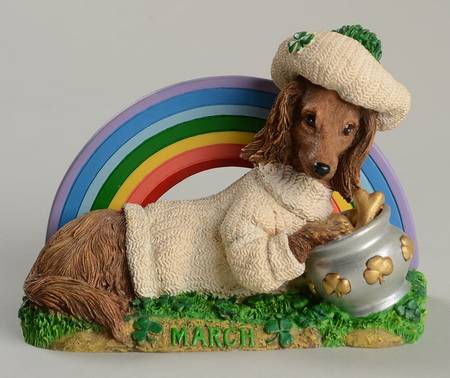 Dachshund Perpetual Calendar March - No Box
