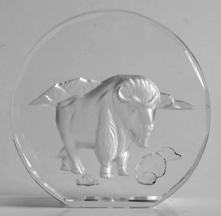 Wildlife Crystals Paperweights Bison - No Box
