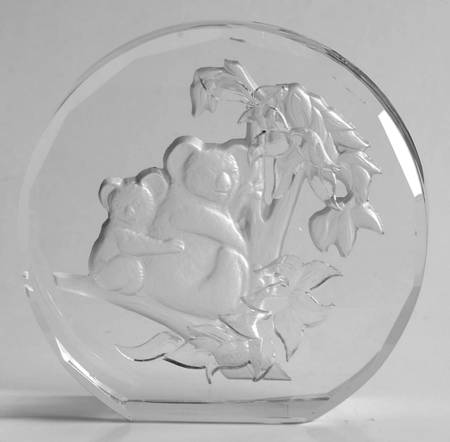 Wildlife Crystals Paperweights Koalas - No Box