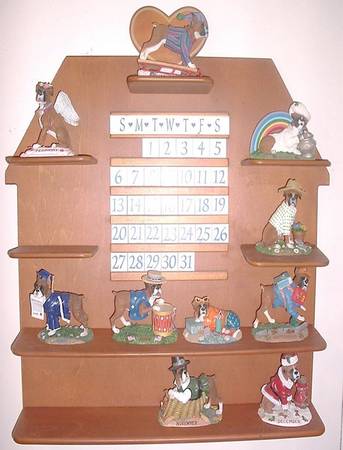 Boxer Calendar Figurines by Danbury Mint