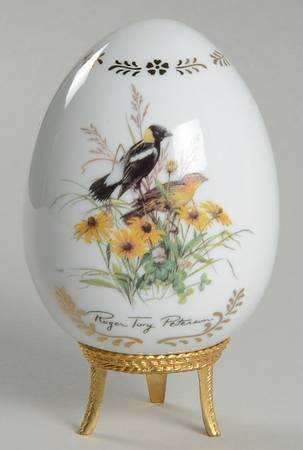 Songbirds Porcelain Egg Bobolink - Boxed