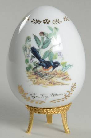 Songbirds Porcelain Egg Towhee - Boxed