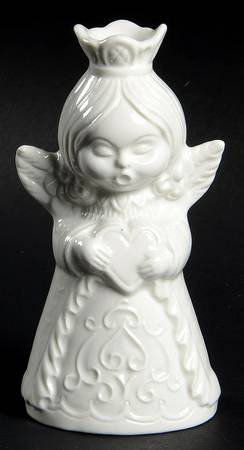 Angel Musician Candleholder Angel With Heart - No Box