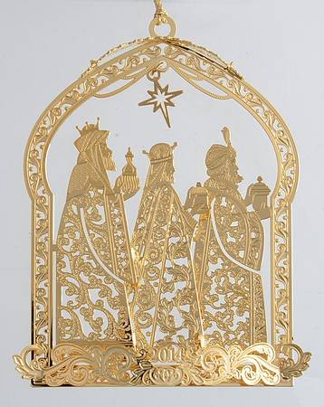 2014 Gold Christmas Ornament Collection by Danbury Mint