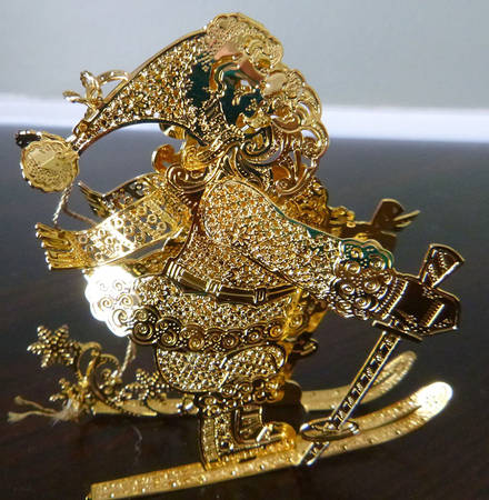 2015 Gold Christmas Ornament Collection by Danbury Mint