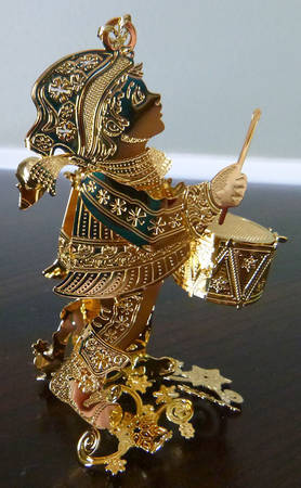 2015 Gold Christmas Ornament Collection Drummer Boy - No Box