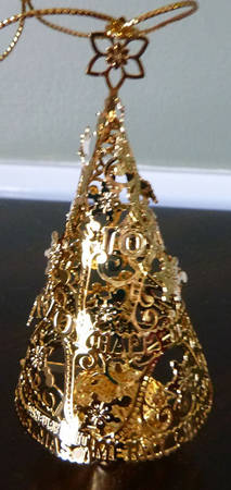 2015 Gold Christmas Ornament Collection Christmas Tree - No Box
