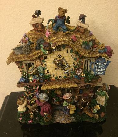 Boyds Bears Collector Clock Garden Shop - No Box