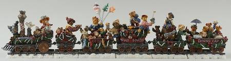 Boyds Bears Christmas Train 6 Piece Boxed Set - With Box