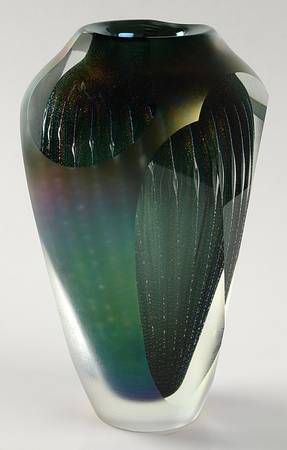 Art Glass Giftware Black Knight Vase - No Box
