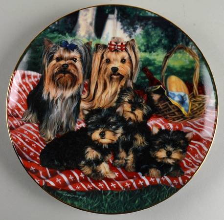Yorkie Family by Danbury Mint