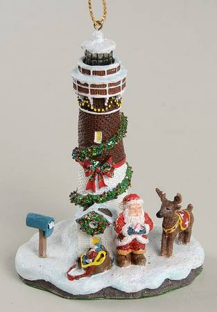 Christmas Lighthouse Ornaments by Danbury Mint