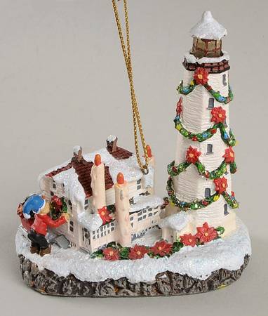Christmas Lighthouse Ornaments Sandy Hook, New Jersey - No Box